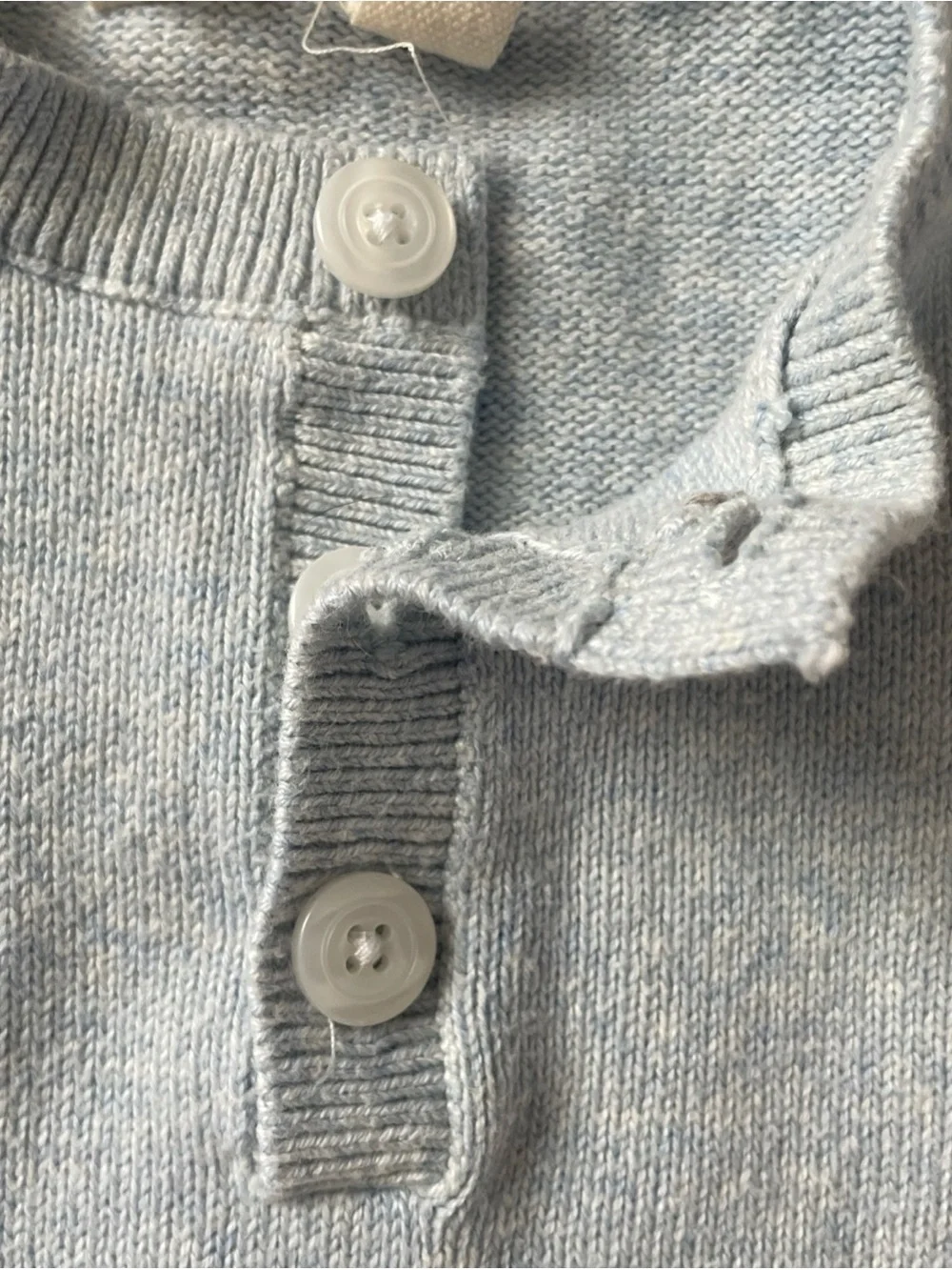 Baby Gap Sweater Romper Jumpsuit Blue  Henley One-Piece Cozy Footless 6-12 month